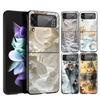 Chinese Style Landscape Hard PC Phone Case For Samsung Galaxy Z Flip 7 6 5 4 Black Cover For Galaxy Z Flip 3 Foldable Capas Bags