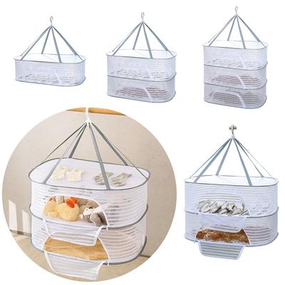 1-3 Layers Drying Net Herb Dryer Mesh Vegetable Food Fish Hanging Drying Rack Clothes Dry Net Flowers Buds Plants Organizer