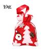 Fluffy Candy Apples Containers Christmas Plush Gift Bag with Drawstring, Soft Santa Sack for Bags Presents, Reusable Holiday Wrapping Pouch Xmas Party