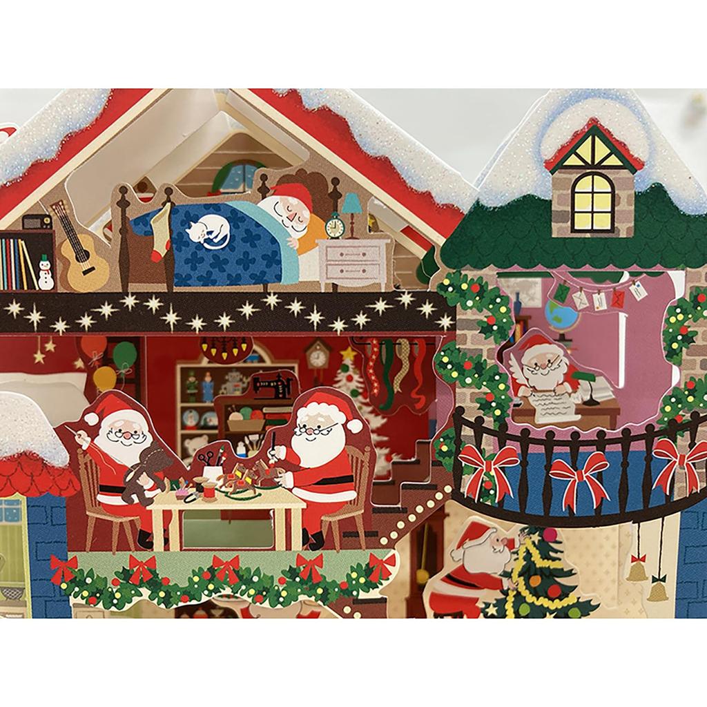 Sanrio Christmas Card Message Card Santa Doll House Greeting Card Can be shipped overseas JX SANRIO 523607 36-3