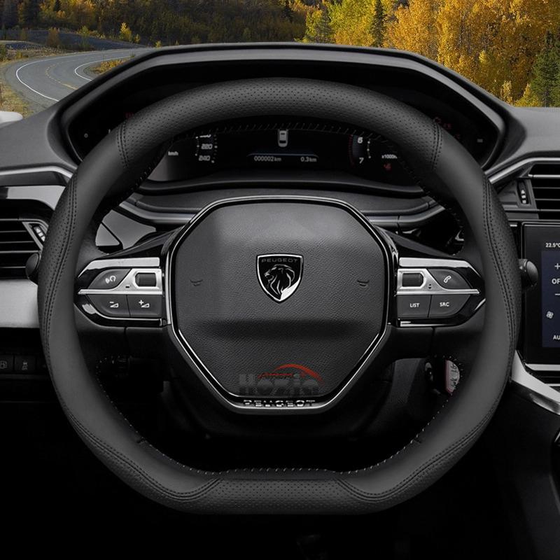 Leather Car Steering Wheel Cover for Peugeot 307 106 Partner 407 406 306 301 108 607 408 207 206 208 308 508 SW GT 2012 - 2025