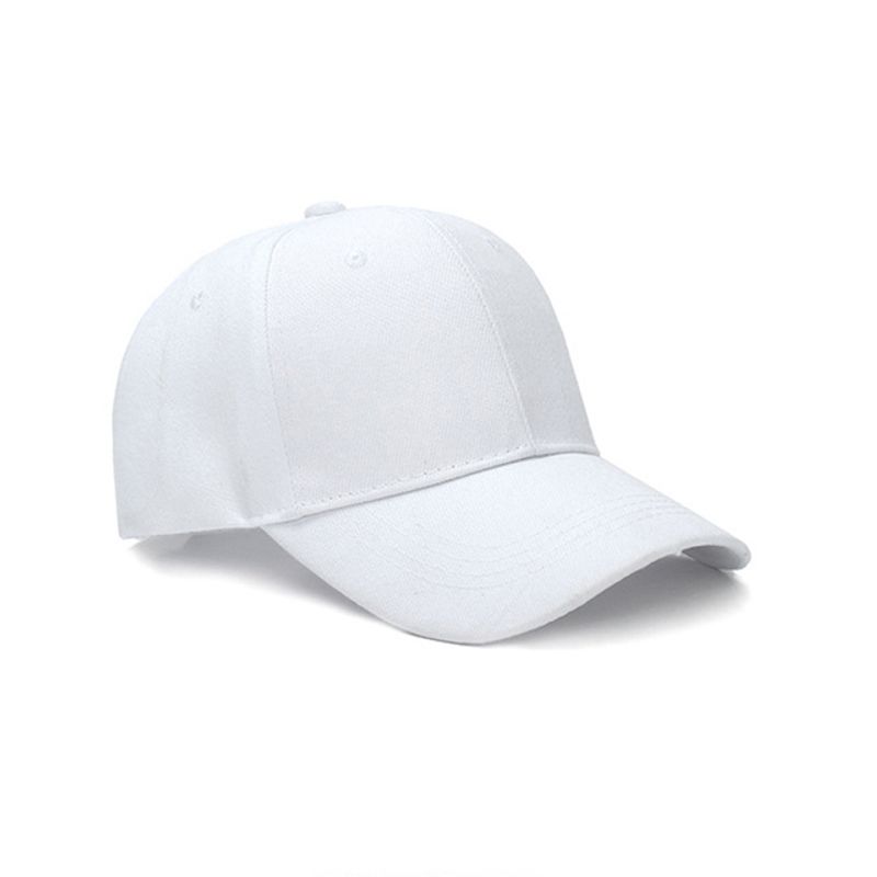 

Solid Color Baseball Cap For Men Snapback Dad Hat Summer Adj WHITE One size