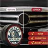 Metal Polish Cream (60g) & Sponge Kit - Chrome Rust Remover, Oxidation Cleaner & Gloss Restorer for Exhaust, Trim & Glass