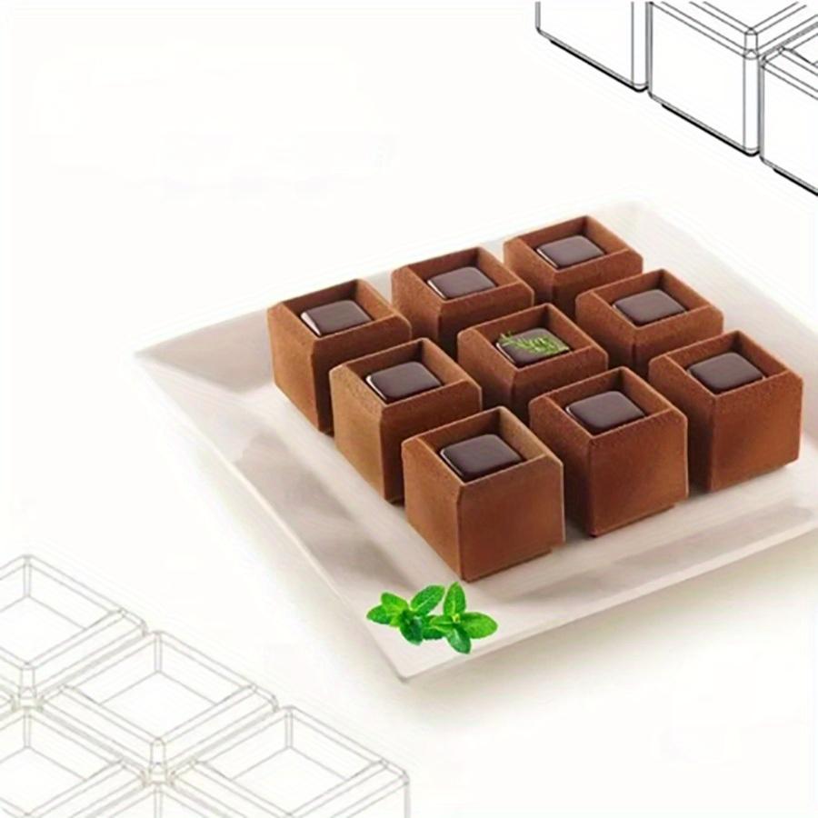 28-Cavity Mini Cube Concave Silicone Mold Little Cube Concave Silicone Mold Chocolate Cube Mold Cake Decoration Tools