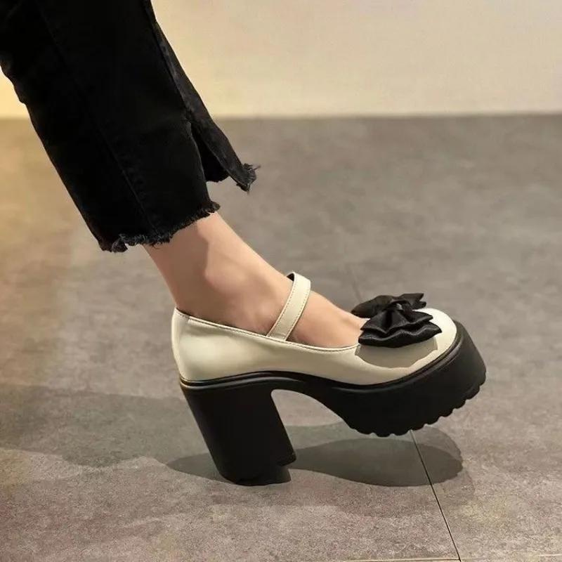 Fashion Mary Jane Japanese-style Gloria Platform Women's Shoes with High Heels and Round Toes Are on Limited-time Discount for Ladies