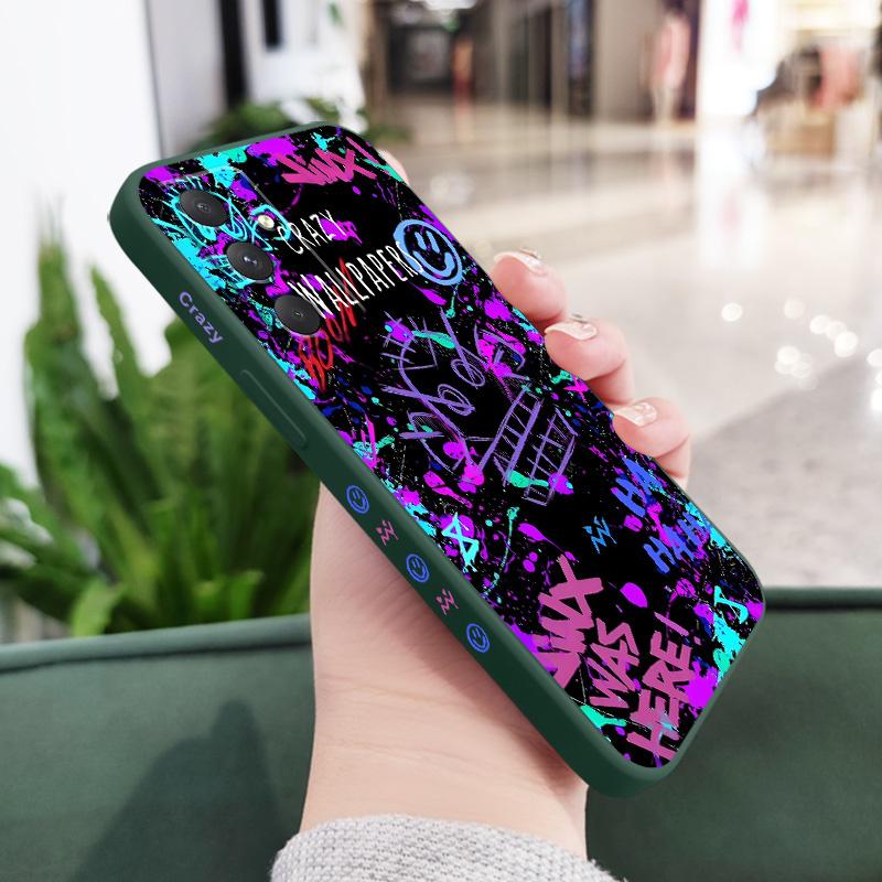 

Crazy Graffiti Phone Case For Samsung Galaxy A56 A36 A26 A16 A06 A17 A07 A55 A35 A25 A15 A05 A54 A34 A24 A14 A04 4G 5G Cover Samsung A54 5G темно-зеленого