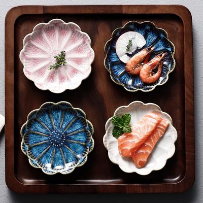 Japonský keramický tanier Retro glazúra z pece Gril Mini miska na namáčanie Sashimi Sushi Misky na sójovú omáčku Domáce Stolové Tanieriky na občerstvenie Nové
