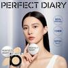 PERFECT DIARY Essence Concealing UV Cushion Foundation for Porcelain-Like Skin, Glowing Skin, Translucent Skin, Moisturizing, and Sun Protection,