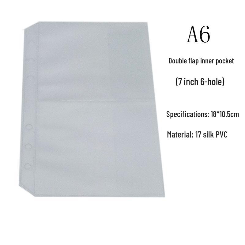 A5A6 Budget Planner with Loose-leaf Inner Pages, Zipper Pouch, Divider, 7-inch 6-hole Refills, and English Labels.