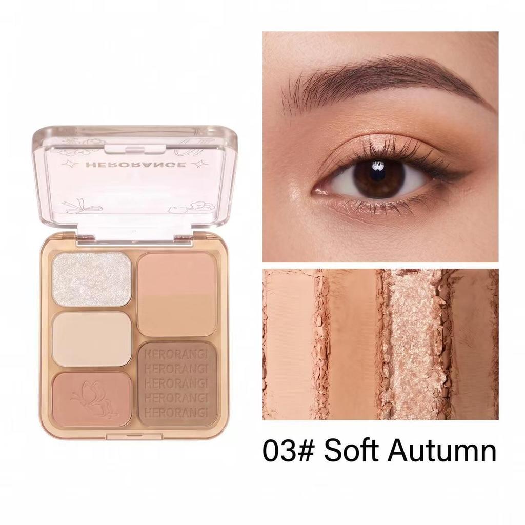Sweetheart Six-Color Matte & Shimmer Eyeshadow Palette - Popular Daily Makeup in Southeast Asia