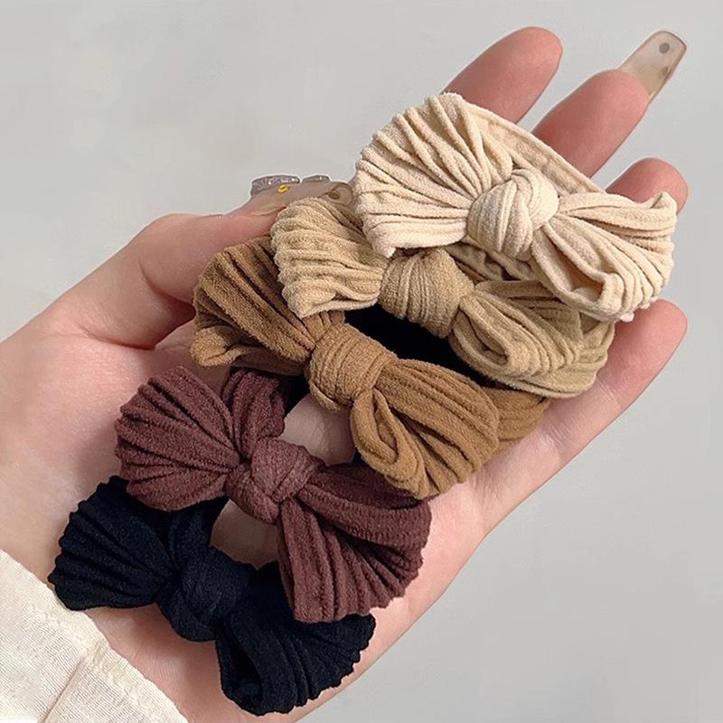10-Pack Thickened Coffee Brown Hair Ties: Durable, High-Elasticity Rubber Bands for a Simple, Elegant Look