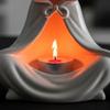 Mystic Wizard Candle Holder Halloween Hooded Cloak Tealight Holder Gothic Candlestick Ornament for Home Tabletop Decor