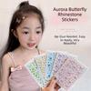 Self-adhesive Rhinestone Face Stickers Resin Butterfly Decals Butterfly Face Stickers  Children's