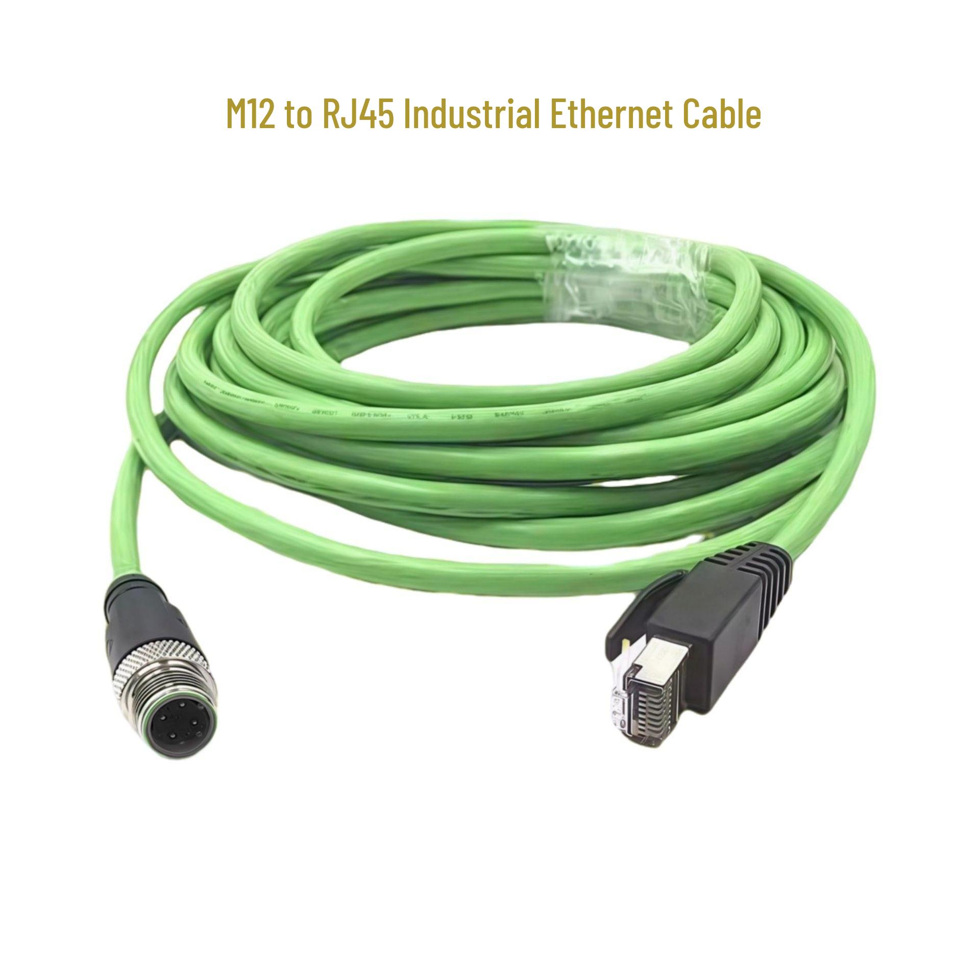 

M12 to RJ45 D-Type Shielded Waterproof Connector 0.3m