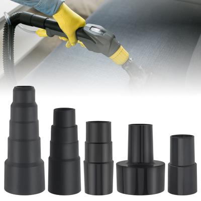 ABS Plastic 5pcs Universal Vacuum Hose Adapter Kit Heavy Duty Reusable Shop Vac Secure Connection Tight Seal