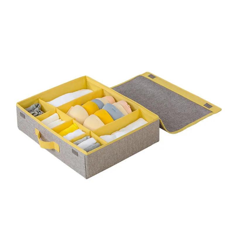 Underwear Socks Sorting Storage Box Home Use Fabric Divided Organizer Drawer Separator Box for Underwear And Underpants