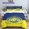 Al-Nassr Muster Bettwäsche, Steppbett Set Bettbezug Kissenbezug Zuhause Geburtstagsgeschenk(1 Bettbezug + 2 Kissenbezüge, ohne Füllung)
