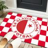 1PC rug Red And White Prague Football Carpet, Chair Rug,Area Rug for Office Bedroom living rooms bedroom, Doormat decor Christmas fan gifts