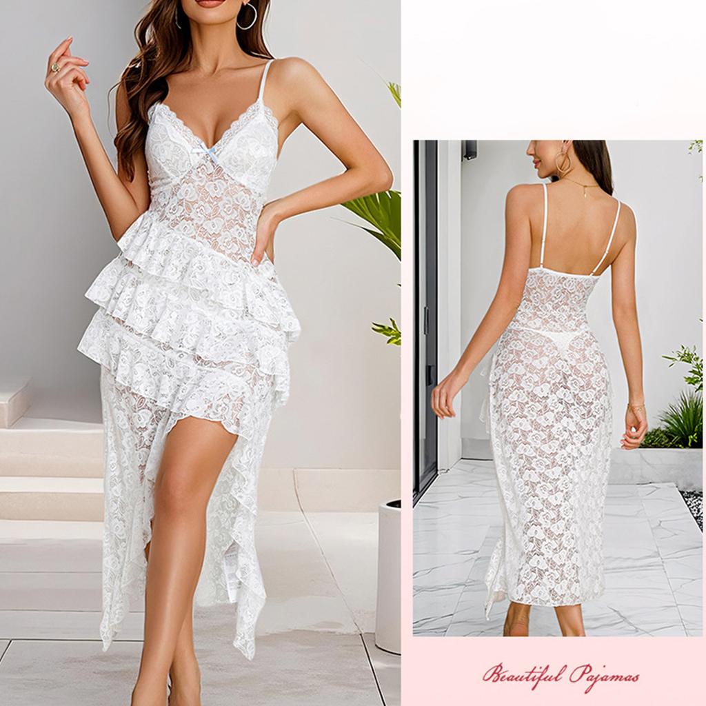 Women's Ribbed Sleeveless Nightdress with Pearl Neckline Simple Homewear In Multiple Colors Casual Pajamas