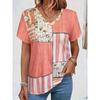 Women's Fashion V-neck Top Loose Short Sleeve Versatile Comfortable T-Shirts Women’s