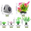 Aquarium Decorations Ceramic Artificial Plants Rock Ornament Fish Tank Plants For Aquatic Pets Betta Shrimp Guppy Freshwater