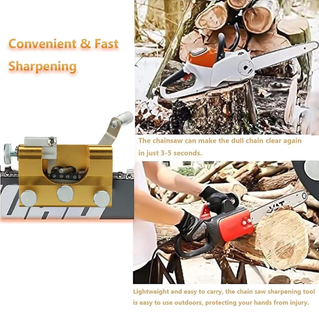 Universal Portable Chainsaw  Sharpener Chain Sharpening Jig Easy To Use Chainsaw Sharpening Outdoor Electric Saws Gardening 3.9 X 1.8 X 2.6in
