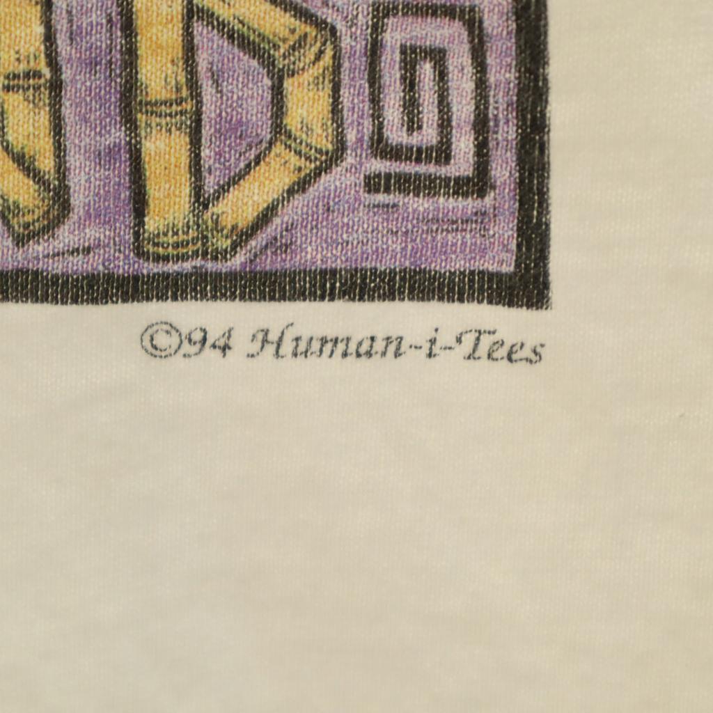 Human-i-Tees 90s Old Human Eye Made In USA Panda Print Short Sleeve T-shirt Men's Used