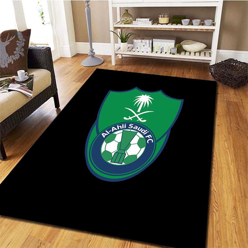 Al-Ahli Saudi FC Carpet Rug for Living Room Bedroom Home Sofa Decoration,Kids play Non-slip Floor Mat