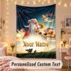 Custom Personalized Tapestry,Asterix & Obelix Print Custom Name Text Wall Art Hanging for Bedroom