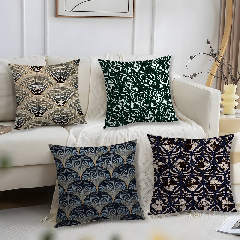 Jessica Chen Unisex Luxurious Pattern Pillow Case Short Plush Print Cushion Cover Square Throw Pillow Covers Sofa Home Decor