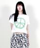 Deumakeu Piece Graphic Crop Short Sleeve T-Shirt White