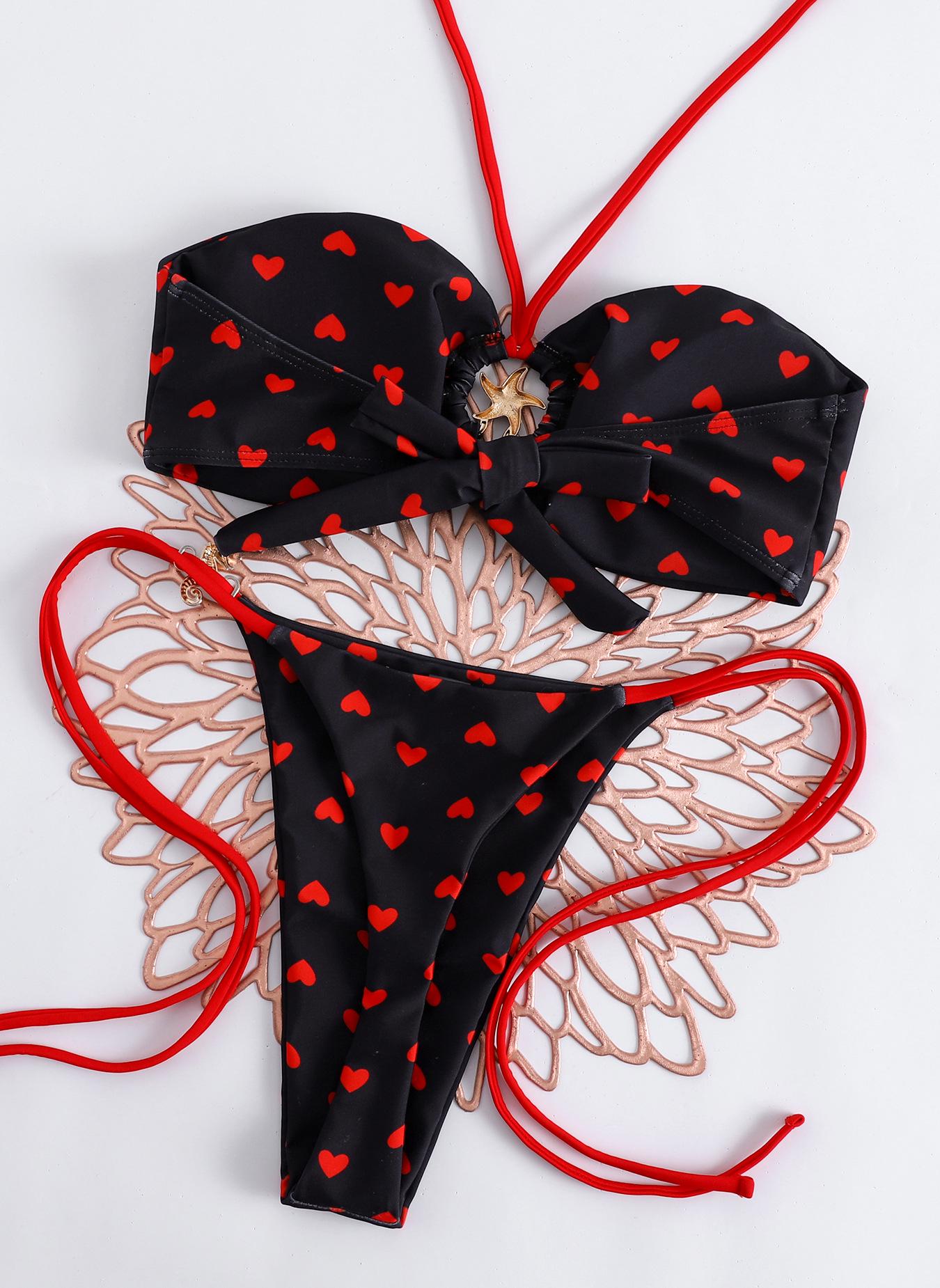 

2026 Модный Европейский и Американский Сексуальный Раздельный Бикини-Тонга с Открытой Спинкой Купальник Extra Small