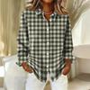 Women's Shirt Blouse Christmas Print Button Long Sleeve Casual Basic Shirt Collar Regular Top