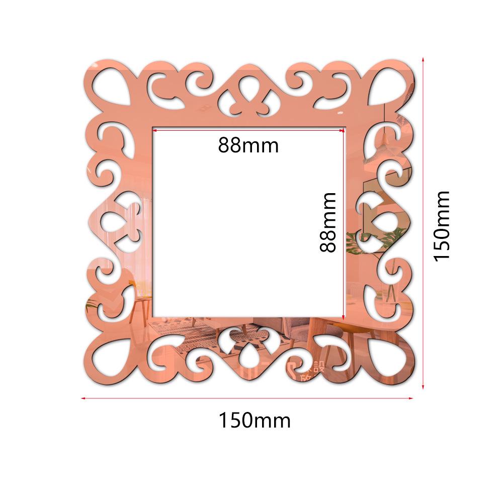 Lace Acrylic Mirror Switch Wall Sticker for Living Room/Bedroom - Self-Adhesive Decorative Accent