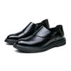 Men's shoes 46 large size new leather shoes fashionable men's one-pedal leather shoes trendy loafers groom wedding shoes
