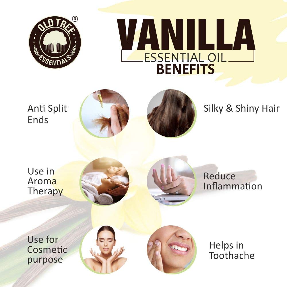 Old Tree Vanilla Essential Oil for Home Fragrance (15ml) - Essential Oil for Skin, Face, Hair, Diffuser, Candle Making -