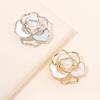 Elegant Pearl Flower White Brooch – Women's High-End Imitation Shell Corsage Pin with Unique Design