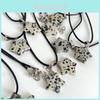 Stylish Adjustable Star Pendant Necklace With Natural Stone For Women Fashion Accessory