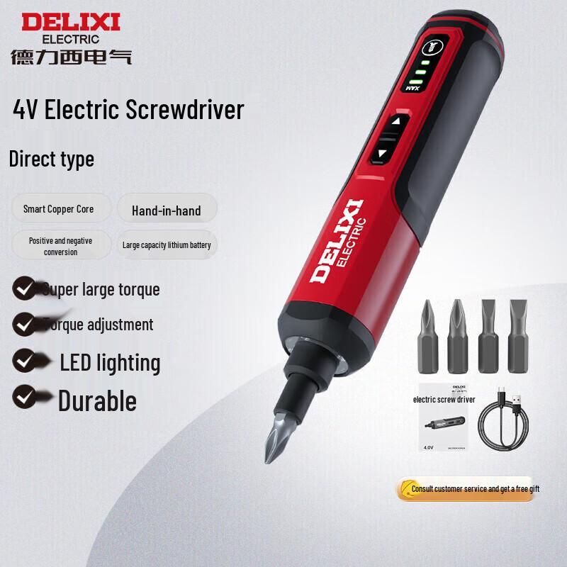 DELIXI ELECTRIC Rechargeable Screwdriver CN Plug (adapter Included)