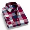 Herren Bedrucktes Karomuster Lässiges Langarm Luxushemd Hohe Qualität Bequem Weich Flanell Frühling Herbst Mode Markenhemden