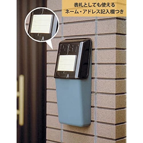 Iris Ohyama Postal Box, Wall-mounted Type, Thin, Slim Size, Screws Included, Made of All Plastic, Resistant to Rain, Width 15 x Depth 9.5 x Height 35.