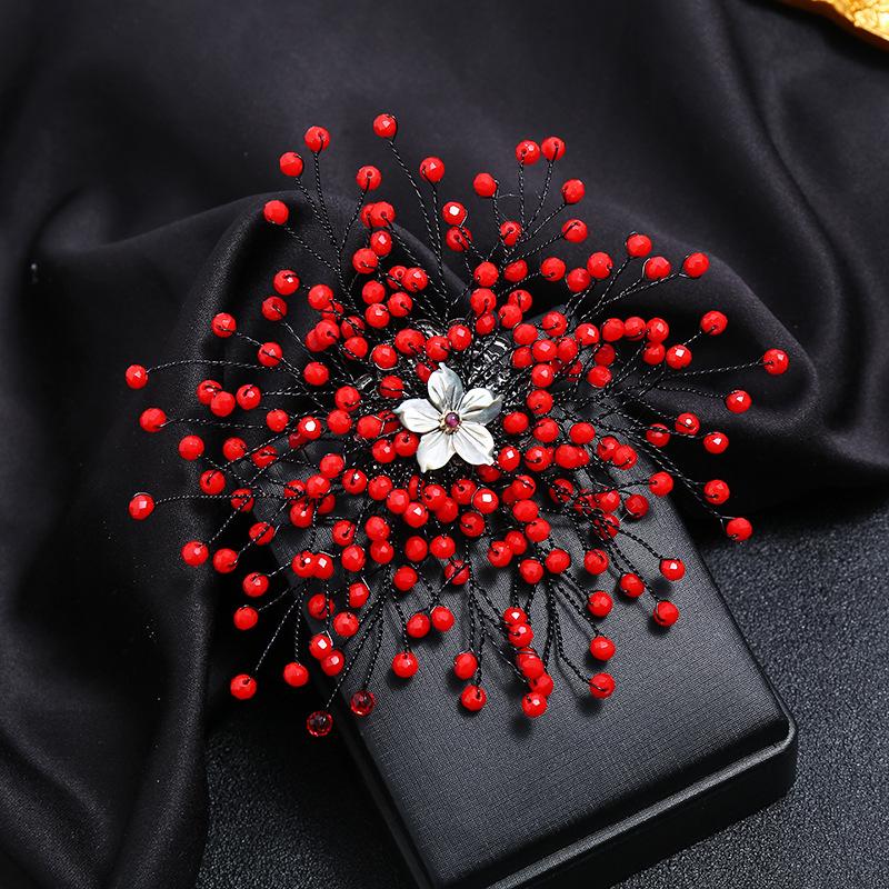 

Handmade natural crystal shell big snowflake brooch women s luxury atmosphere retro elegant corsage coat coat accessories