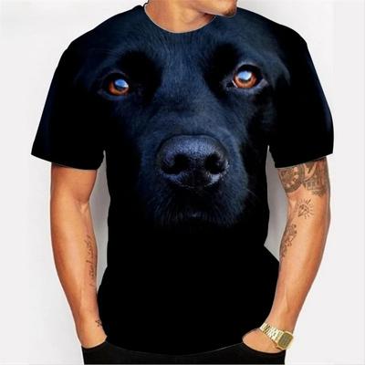Summer 3D Printed Cute Dog Men T-Shirt Animal Pattern Tees Casual Oversized Short Sleeve Tops Unisex Round Neck T Shirts