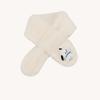 Adorable Kids' Furry Dog Scarf for Autumn/Winter - Cozy Single Color Cross Neck Warmer
