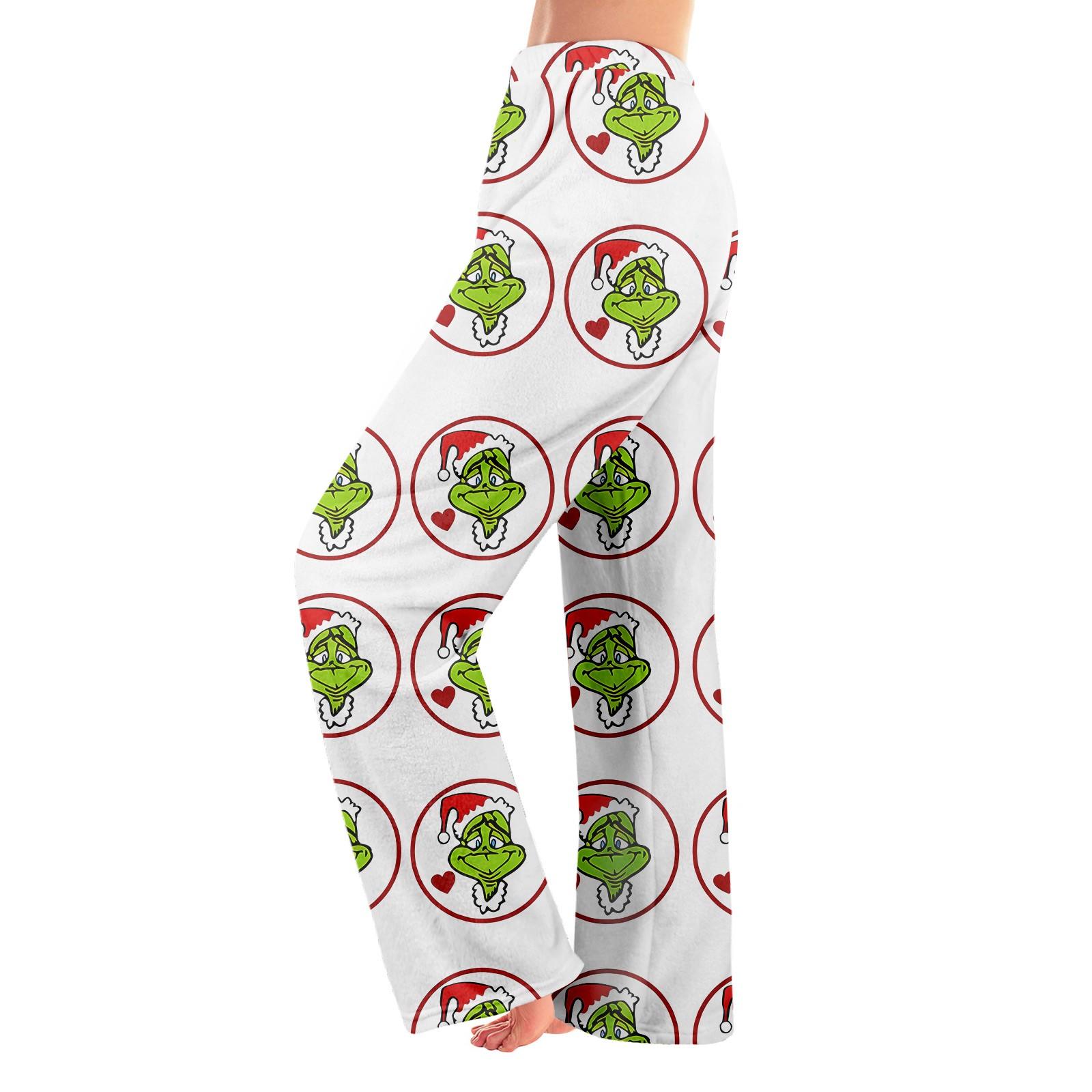 

Жіночі зимові штани. Довгі штани з принтом XL білий