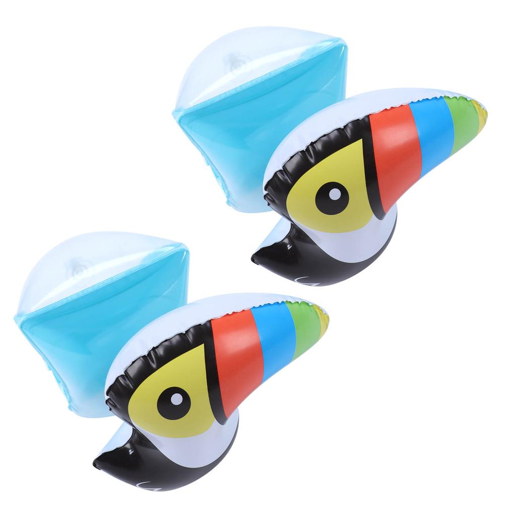 Inflatable Swim Arm Band Cute Toucan Pattern PVC Nontoxic Inflatable Swimming Arm Sling for 3 to 6 Years Old Children
