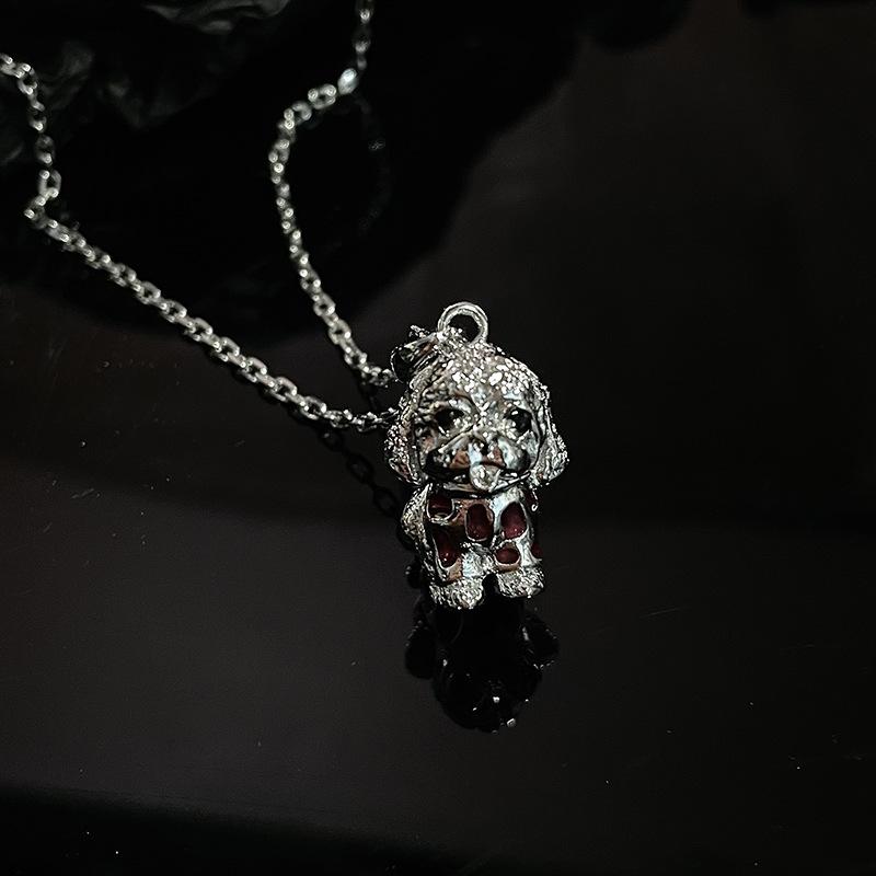 Puppy Red Natal Year High Sense Dark Wind Personality Fashion Necklace Niche Design French Collarbone Chain