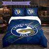 Parramatta Eels Pattern Microfiber 3Pcs Bedding Set Decor Duvet Cover Set For Bedroom Home Use