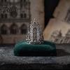 Gothic Castle Ring Retro Hollow for Men Women, Church Statement Punk Style Alloy Ring, Non Tarnish Carving Open Hypoallergenic Finger Jewelry