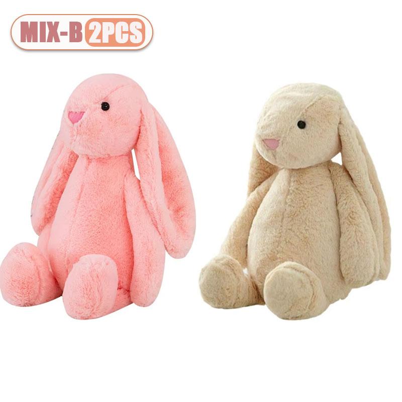 1-4PCS Plush Bunny Doll Children's Sleepy Soothing Doll Rabbit Dolls Shy Pink Rabbit Doll Children Gift Bedroom Plush Ornament